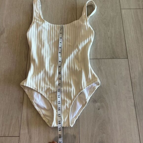 Solid & Striped THE ANNEMARIE- SOLID RIB CREAM swimsuit size s - Picture 2 of 9